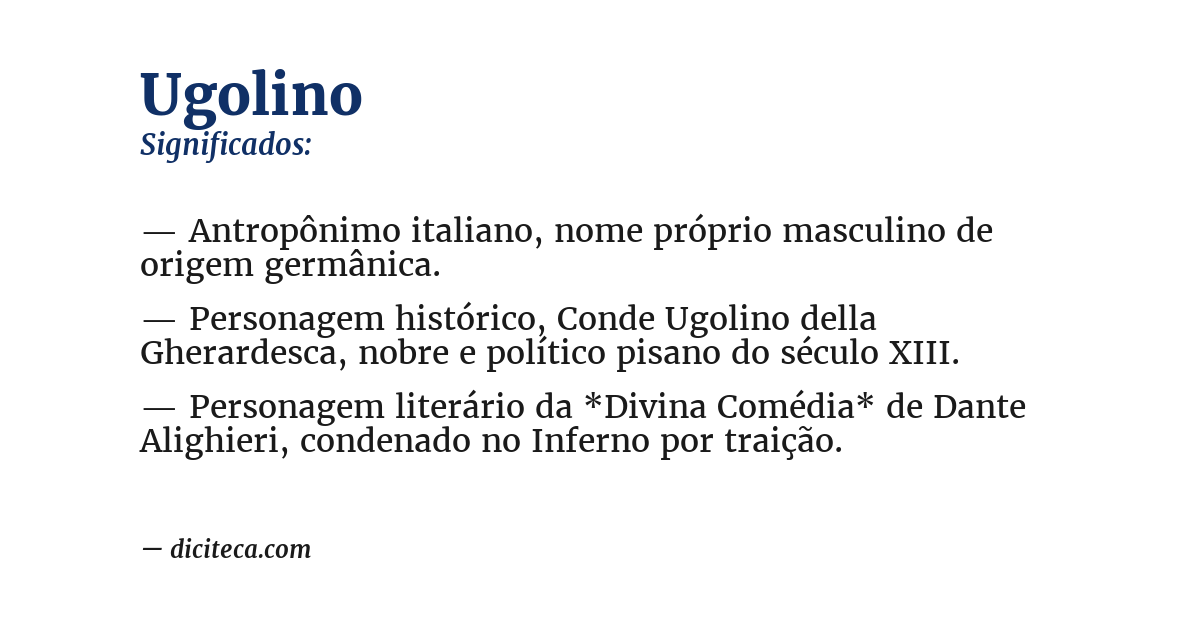 Significado de ugolino