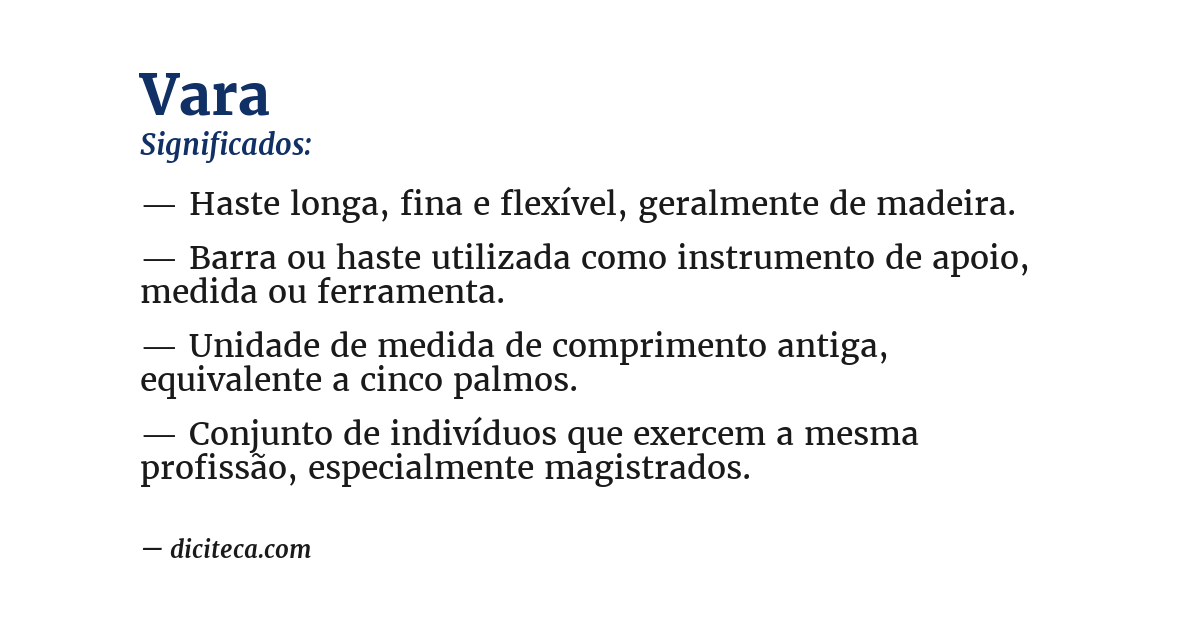 Significado de vara