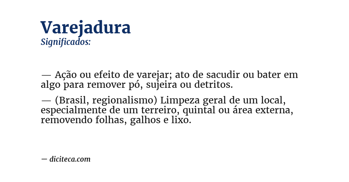 Significado de varejadura