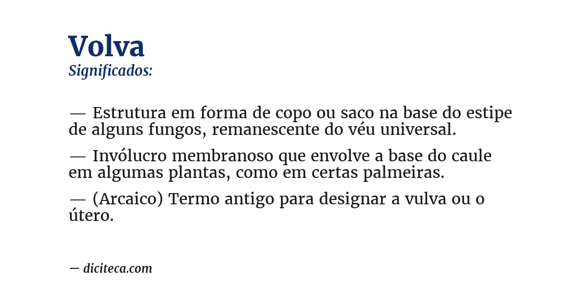 Significado de volva