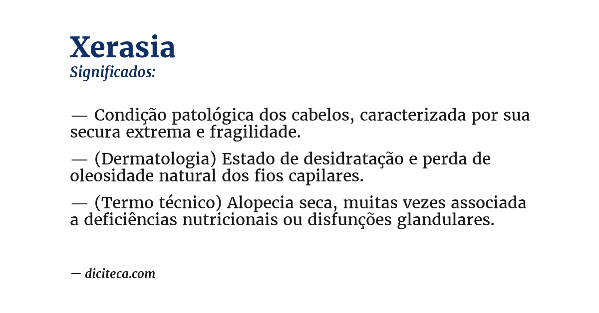 Significado de xerasia