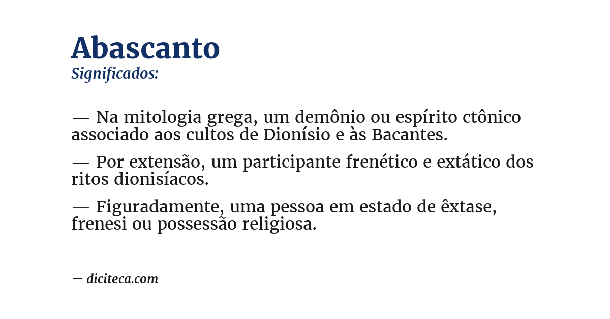 Significado de abascanto