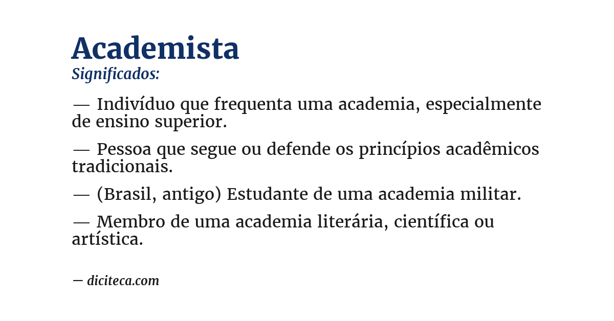 Significado de academista