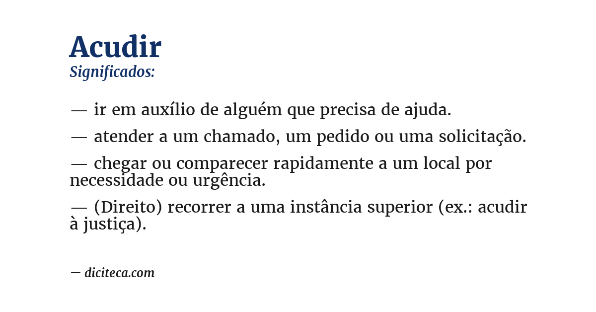 Significado de acudir