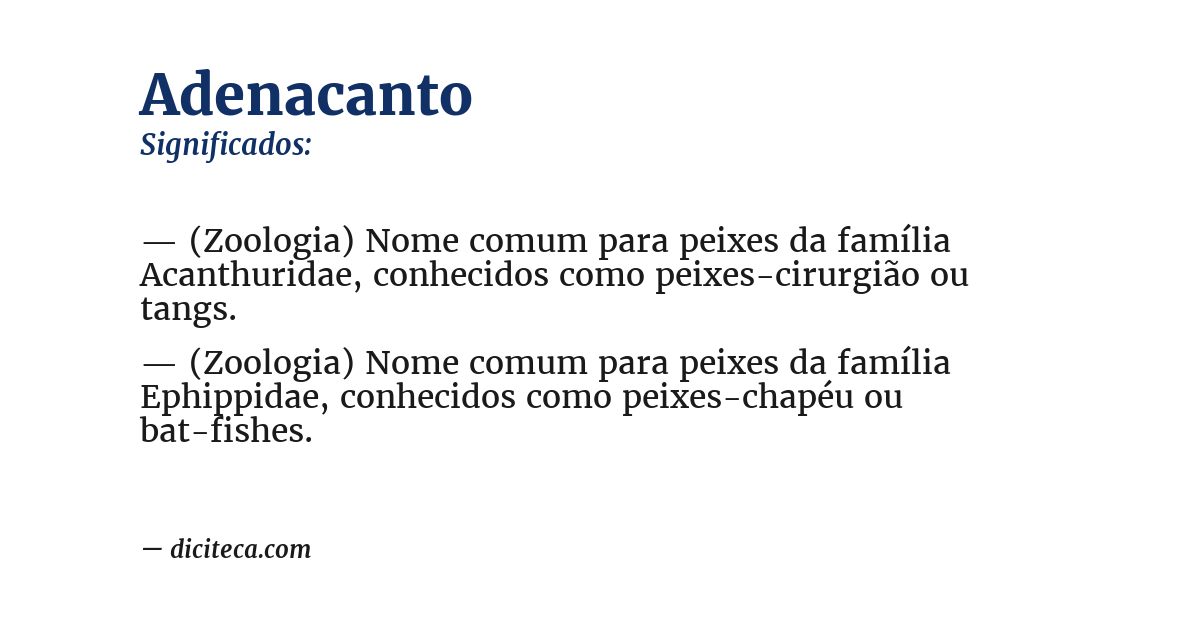 Significado de adenacanto