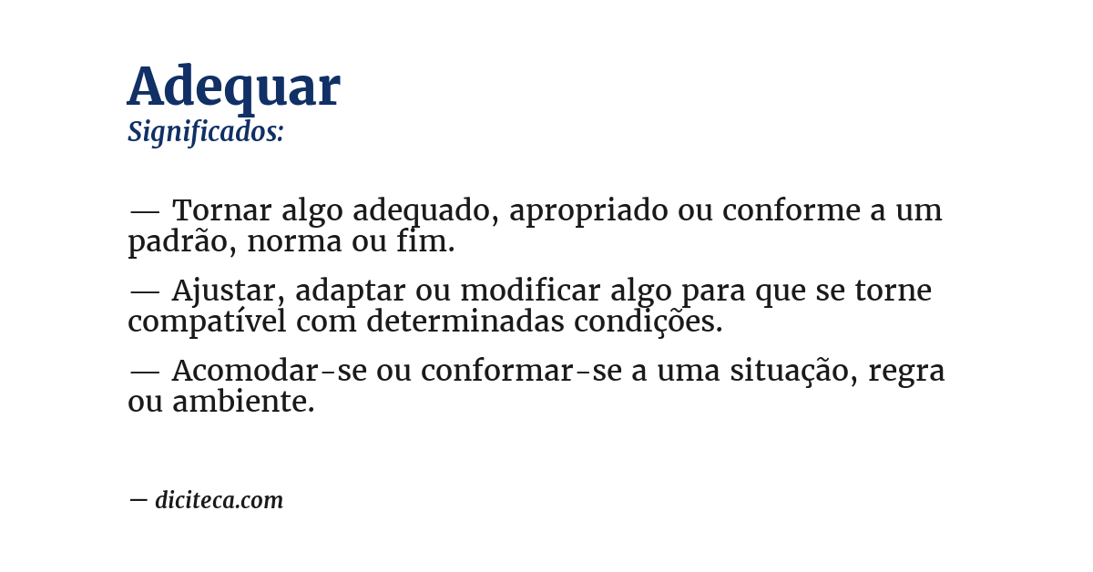 Significado de adequar