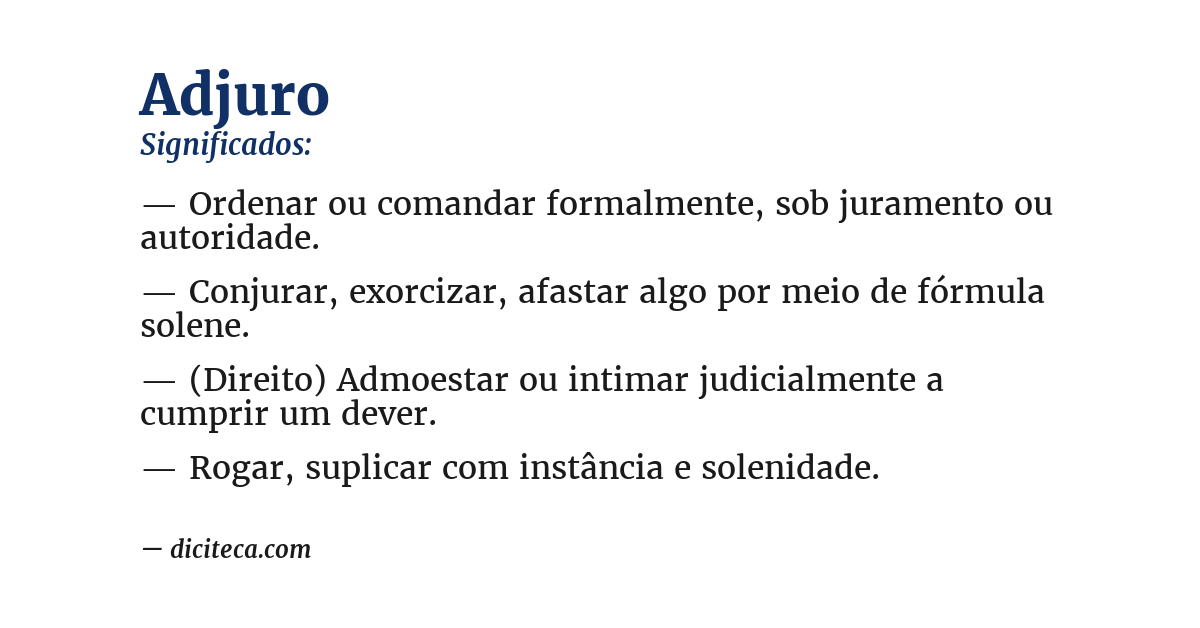 Significado de adjuro