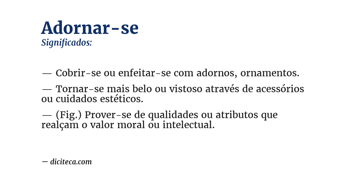 Significado de adornar-se