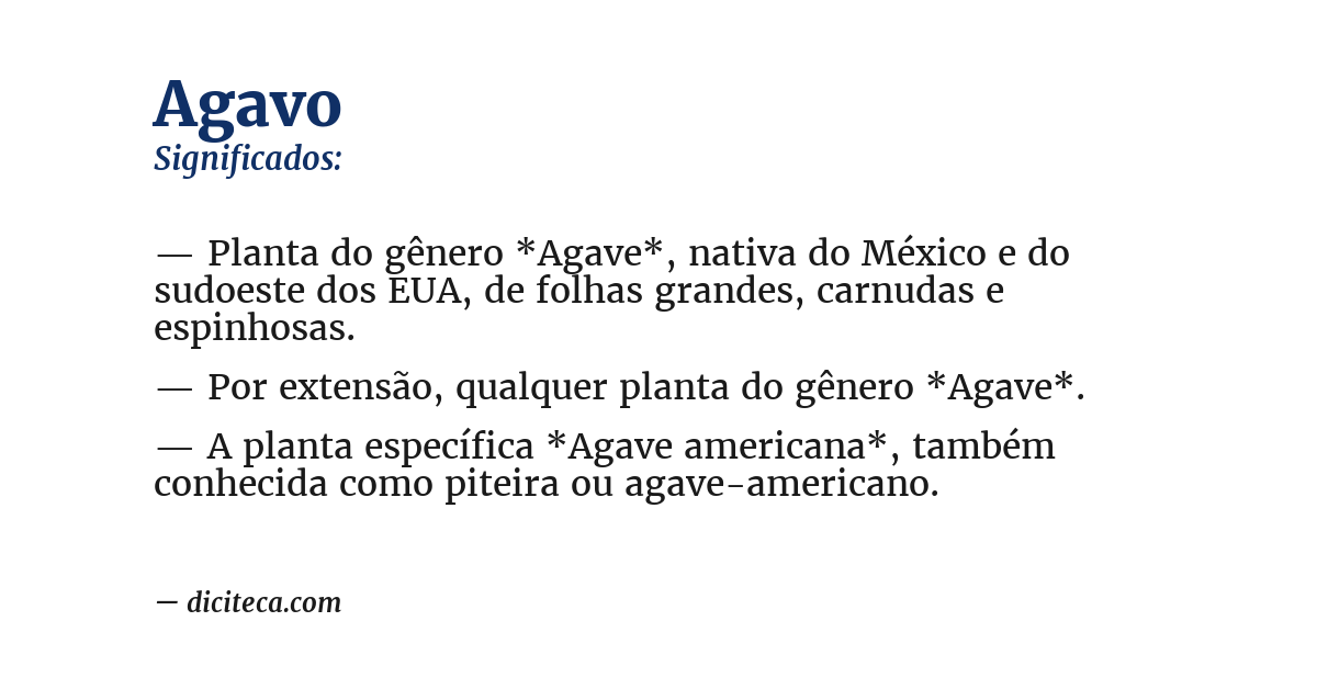 Significado de agavo