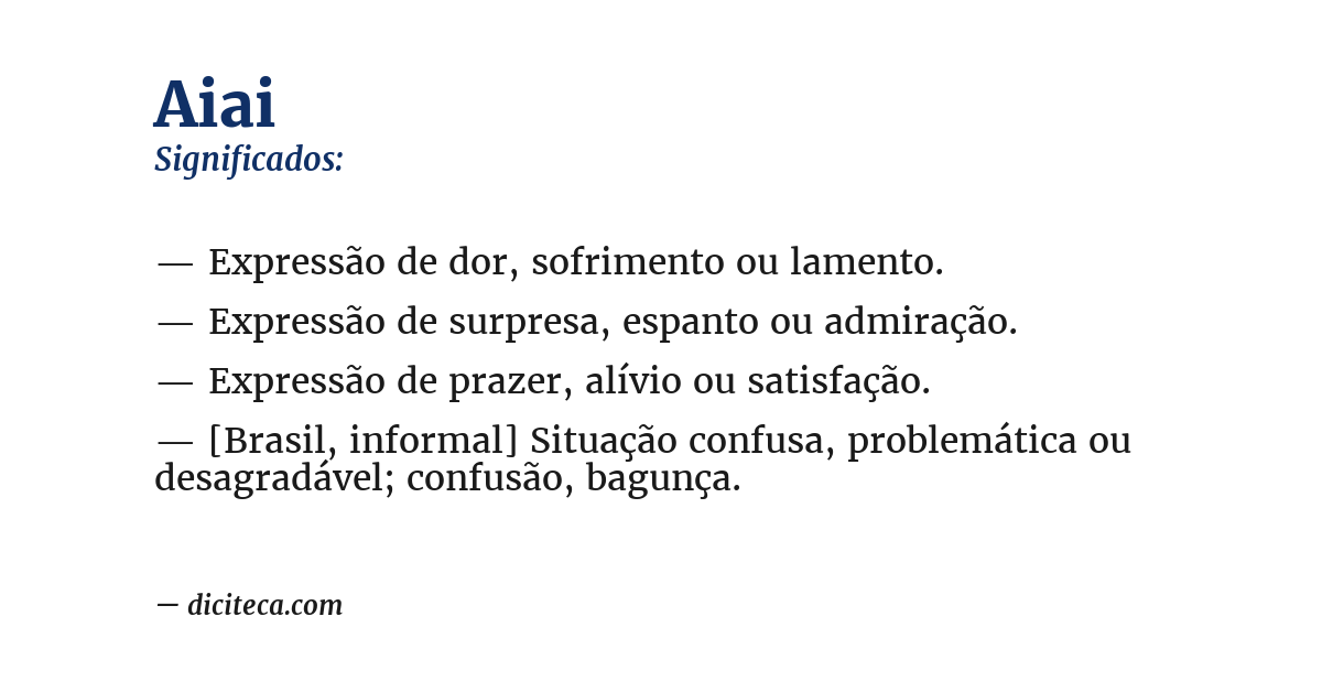 Significado de aiai