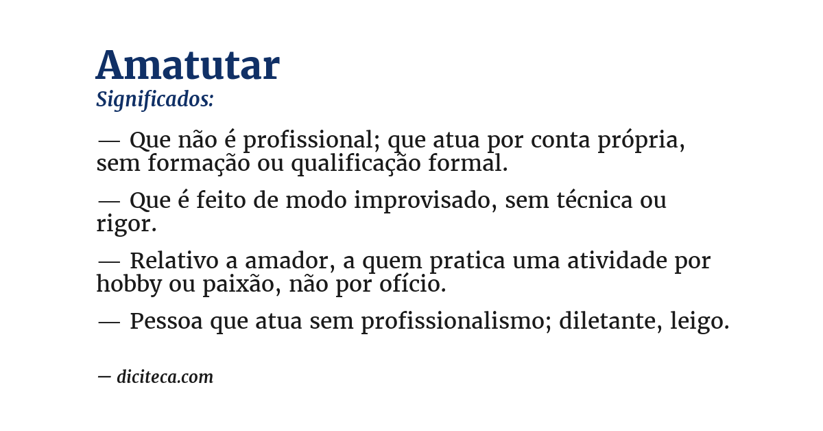 Significado de amatutar