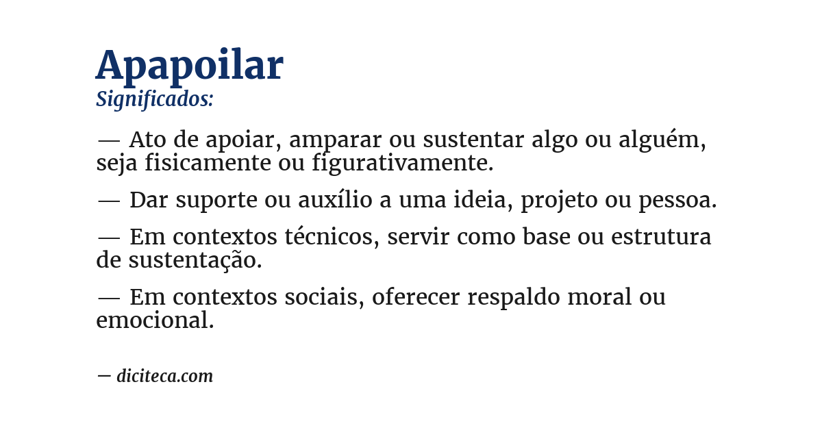 Significado de apapoilar