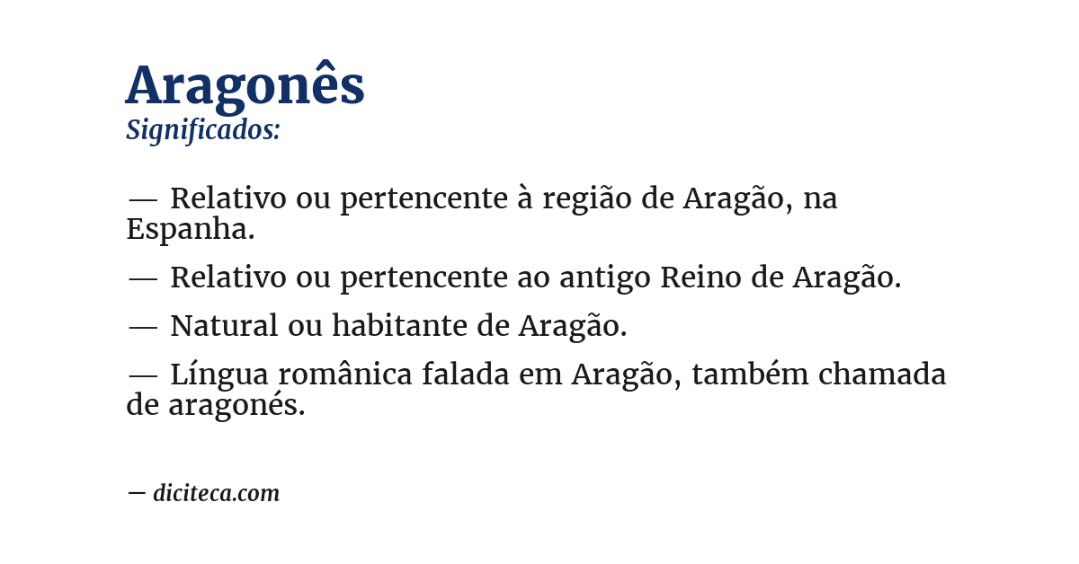 Significado de aragonês