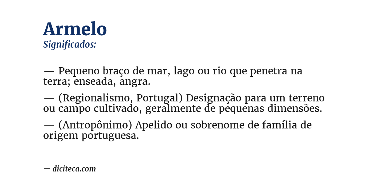 Significado de armelo
