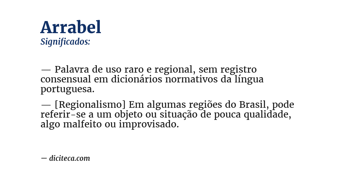 Significado de arrabel