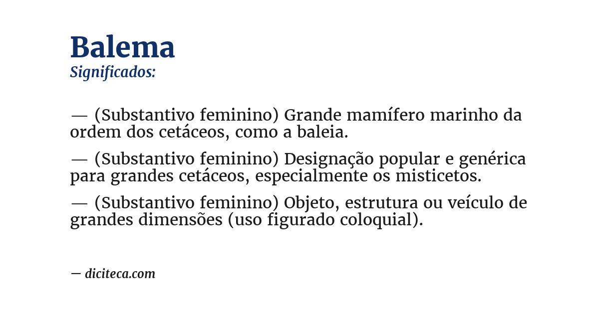 Significado de balema