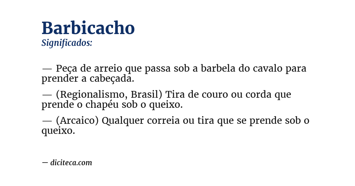 Significado de barbicacho