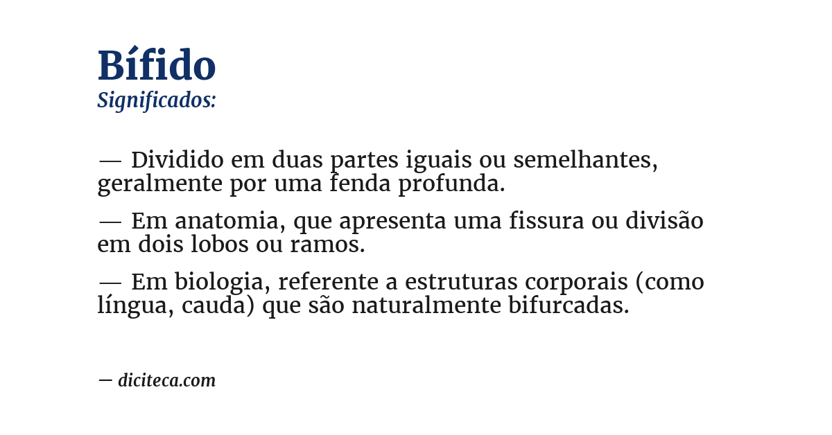 Significado de bífido