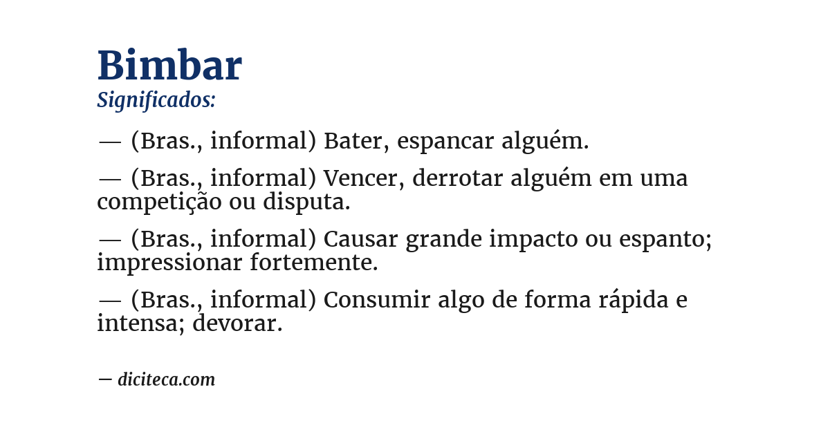Significado de bimbar