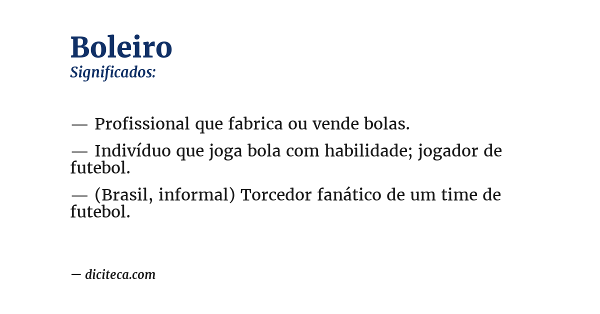 Significado de boleiro