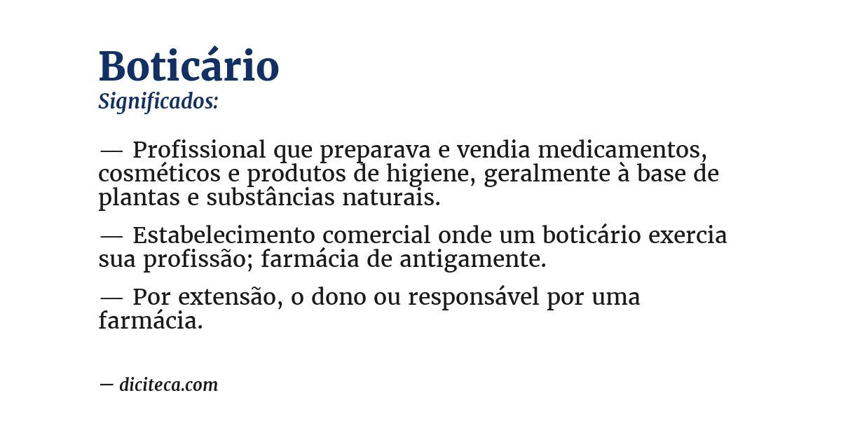 Significado de boticário