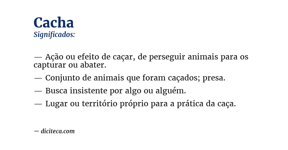 Significado de cacha