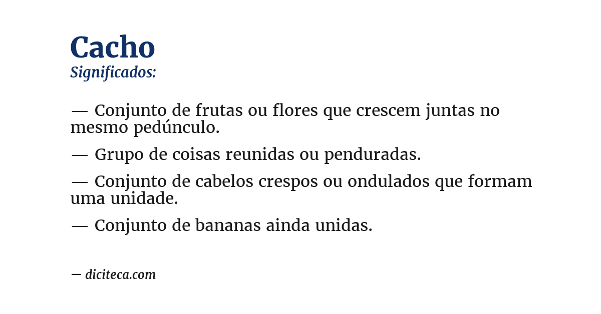 Significado de cacho