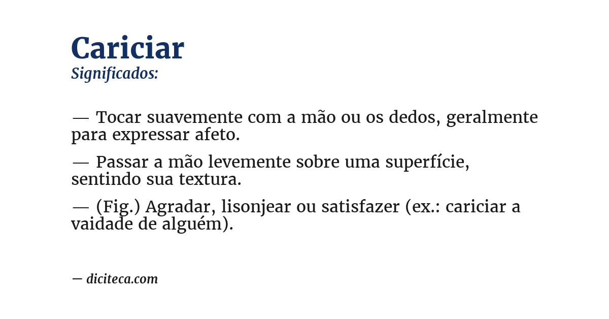 Significado de cariciar
