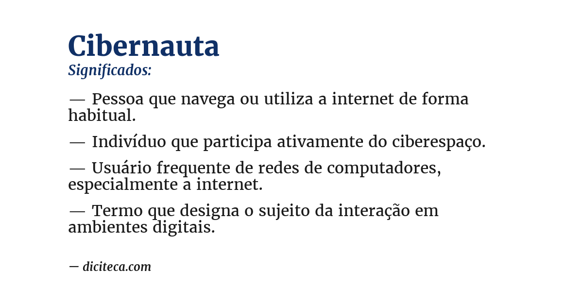 Significado de cibernauta