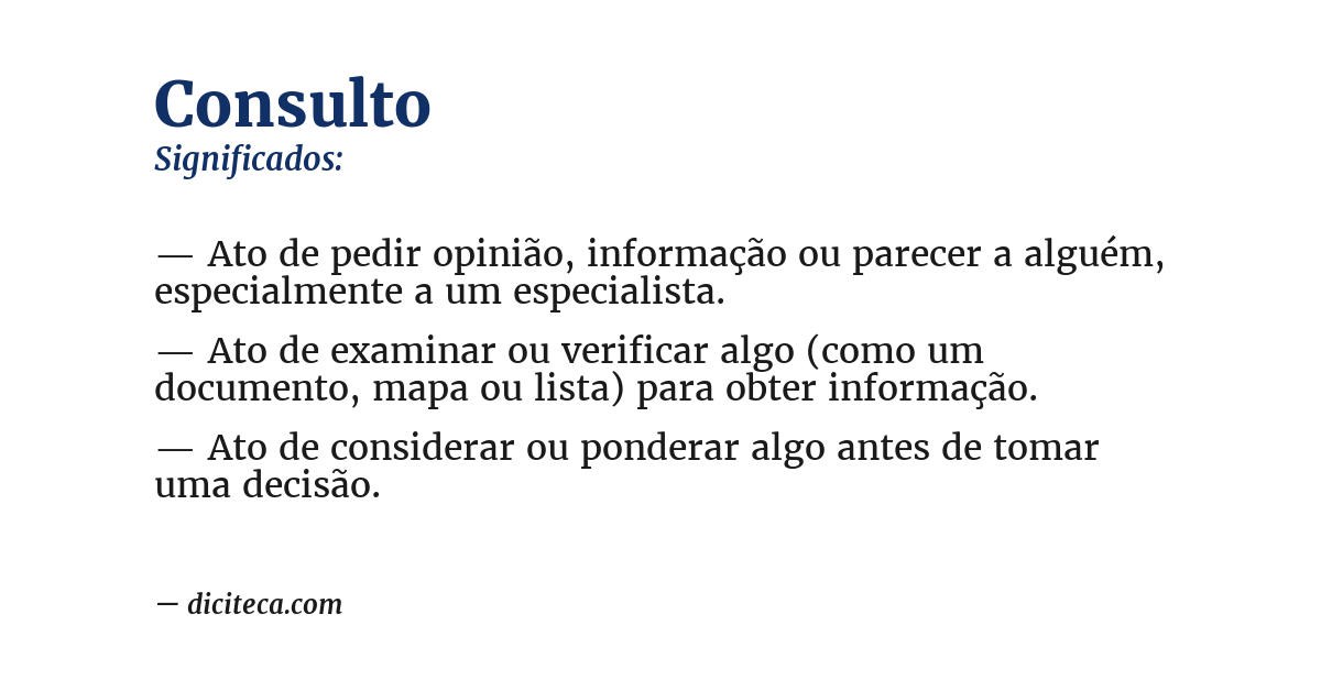 Significado de consulto