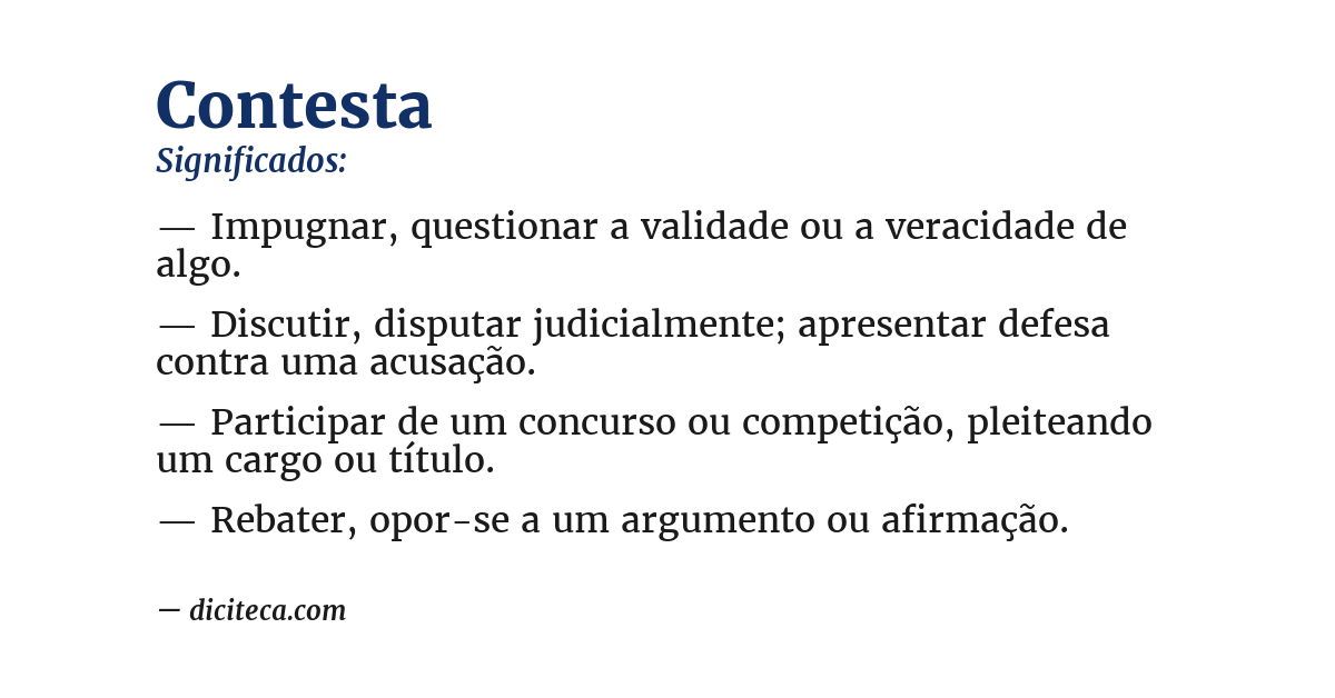 Significado de contesta