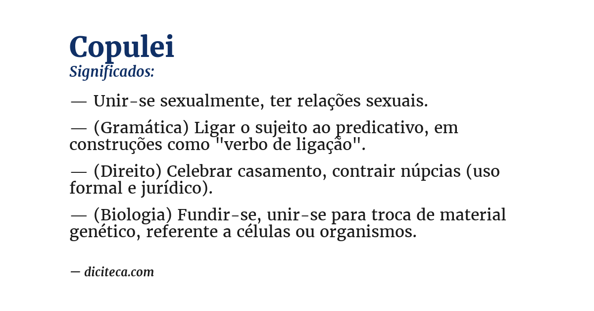 Significado de copulei