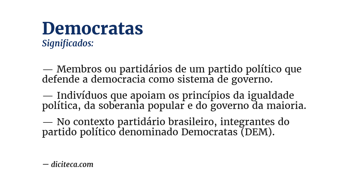 Significado de democratas
