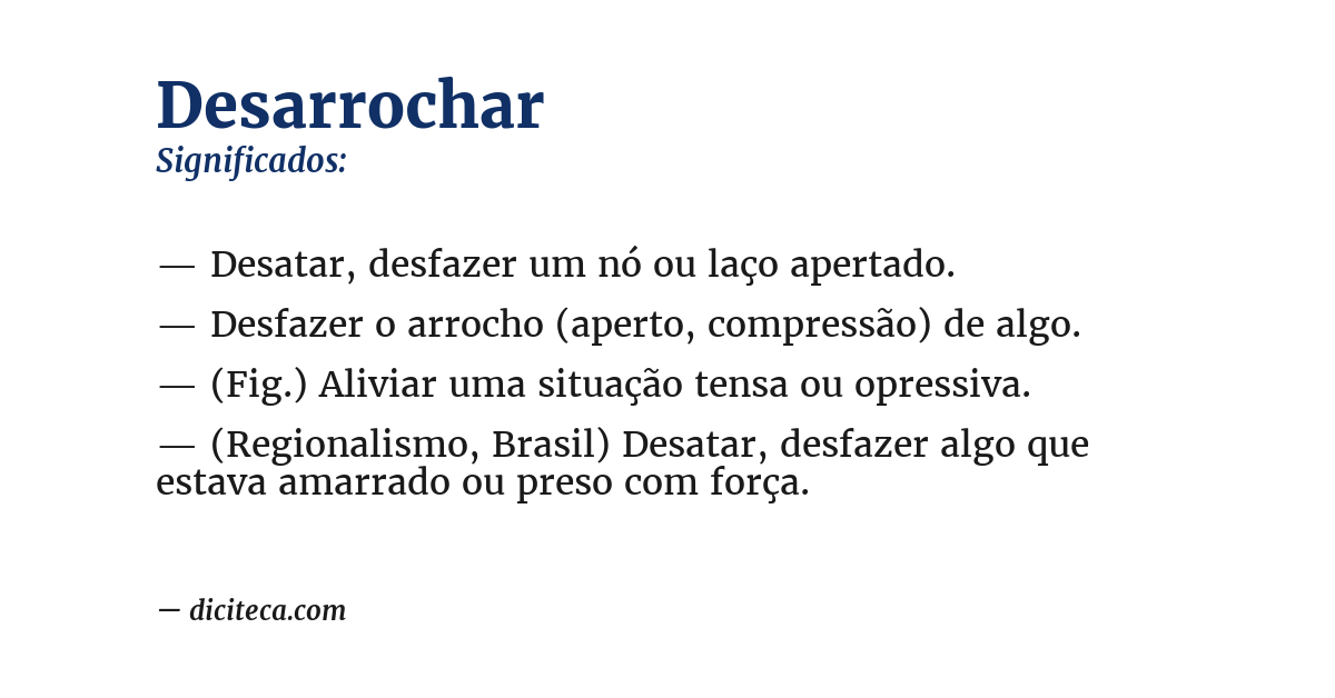 Significado de desarrochar