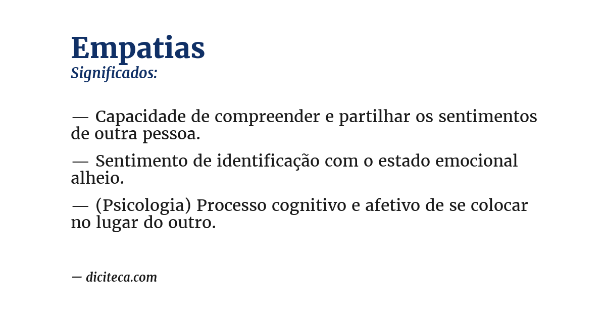 Significado de empatias