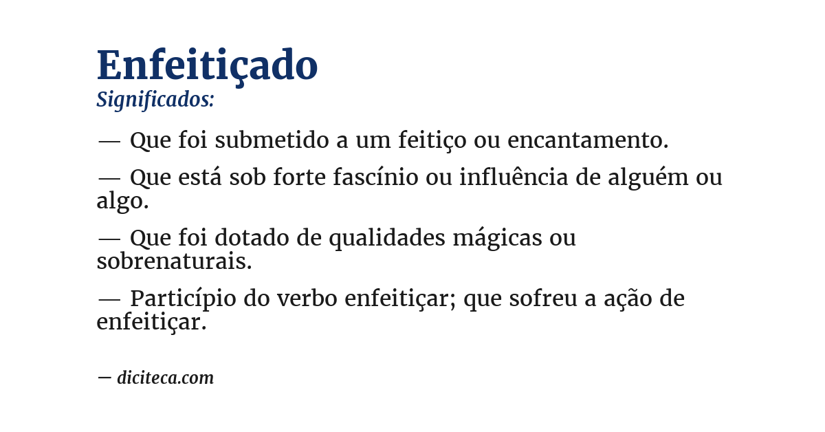 Significado de enfeitiçado