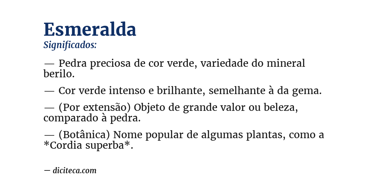 Significado de esmeralda