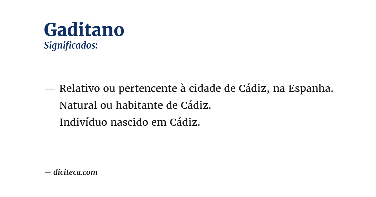 Significado de gaditano