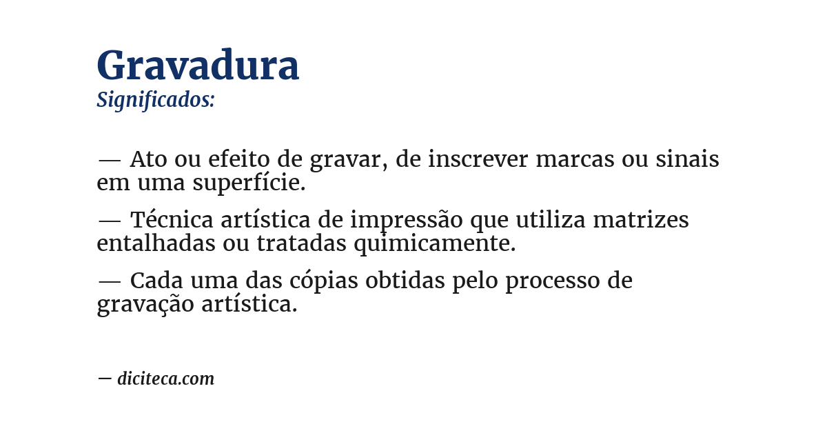Significado de gravadura