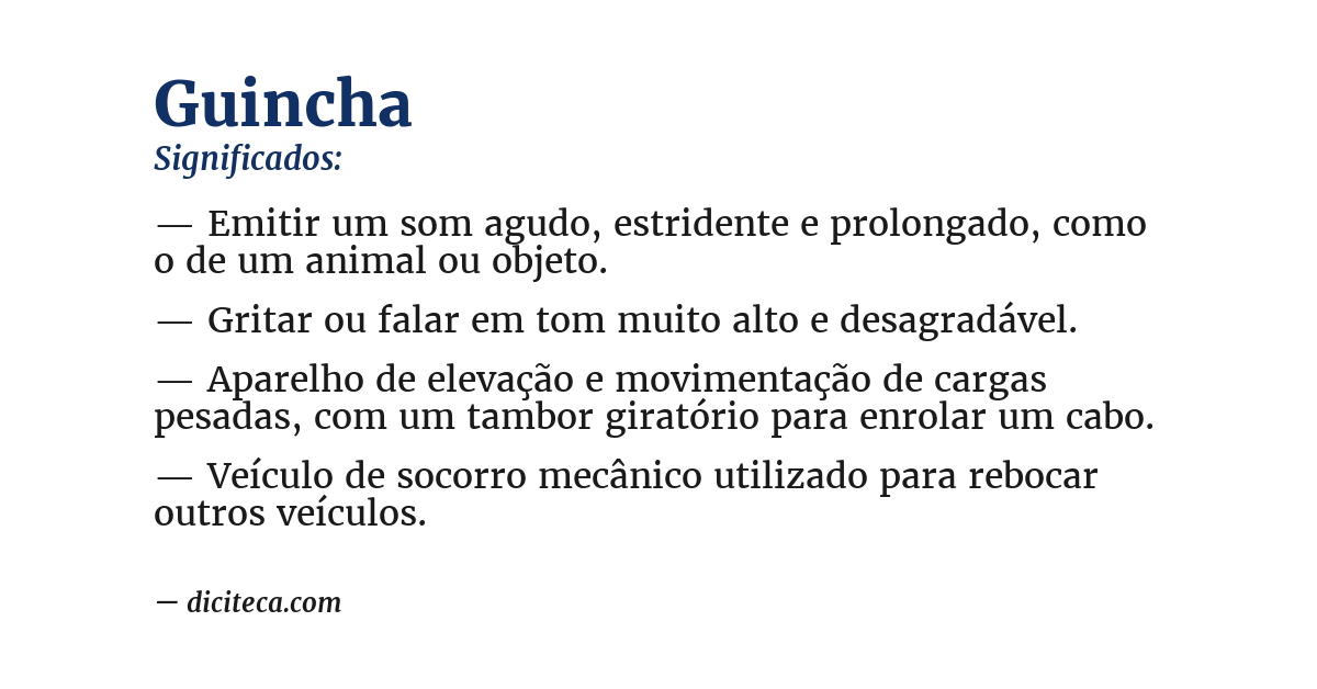 Significado de guincha