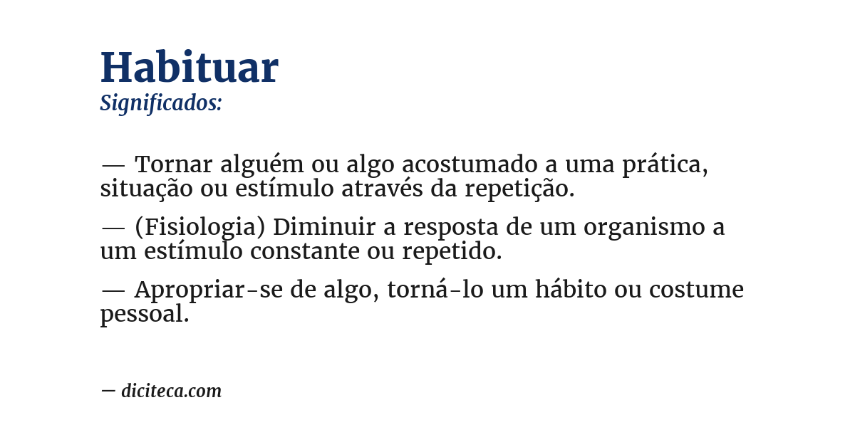 Significado de habituar