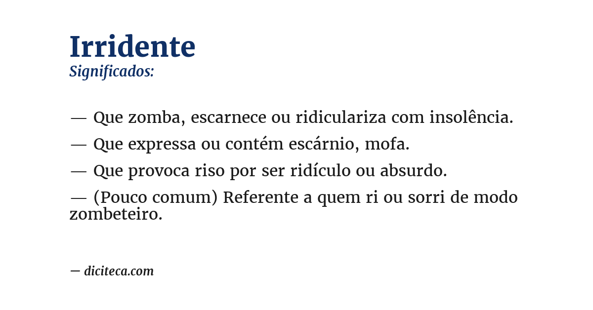 Significado de irridente