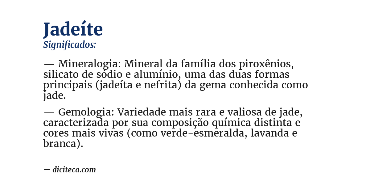 Significado de jadeíte