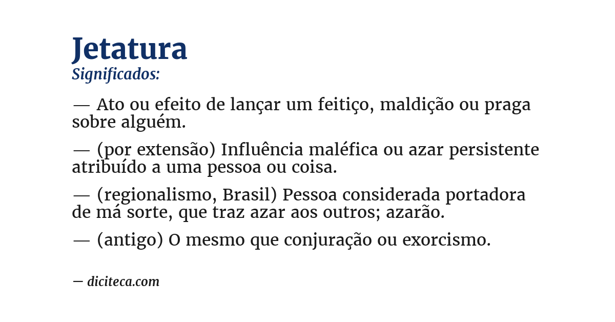 Significado de jetatura