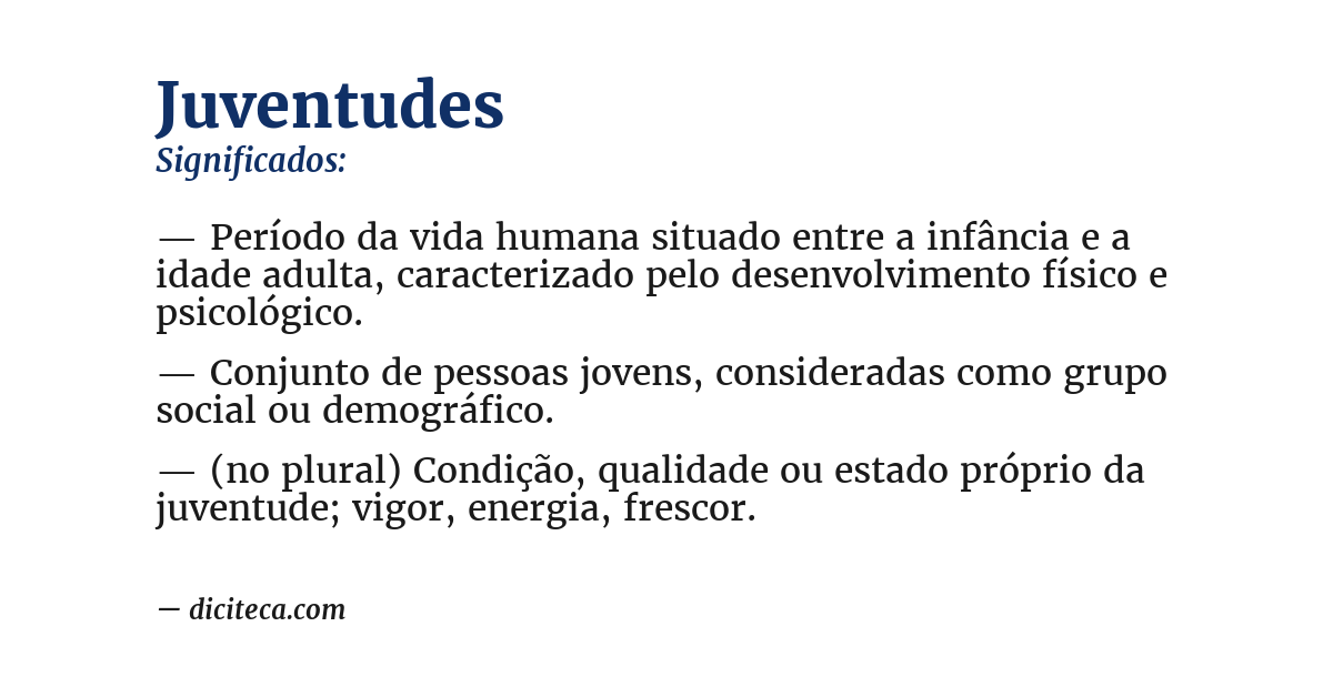 Significado de juventudes