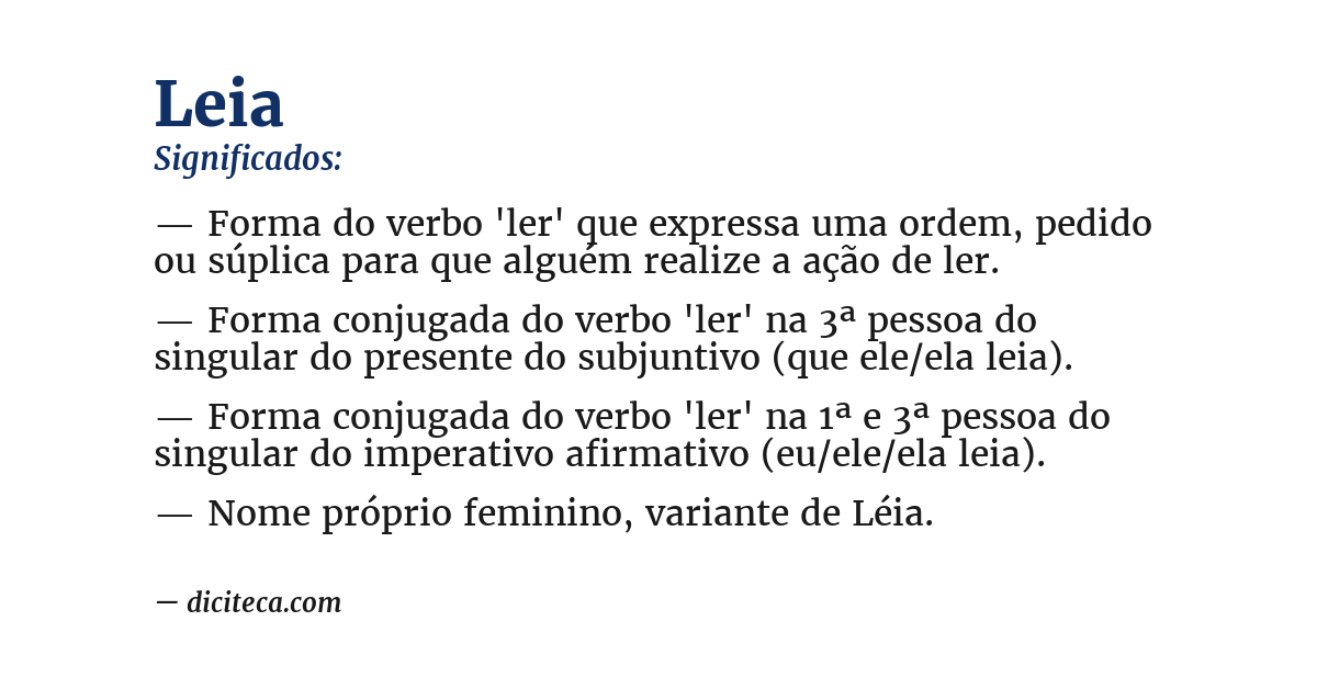 Significado de leia