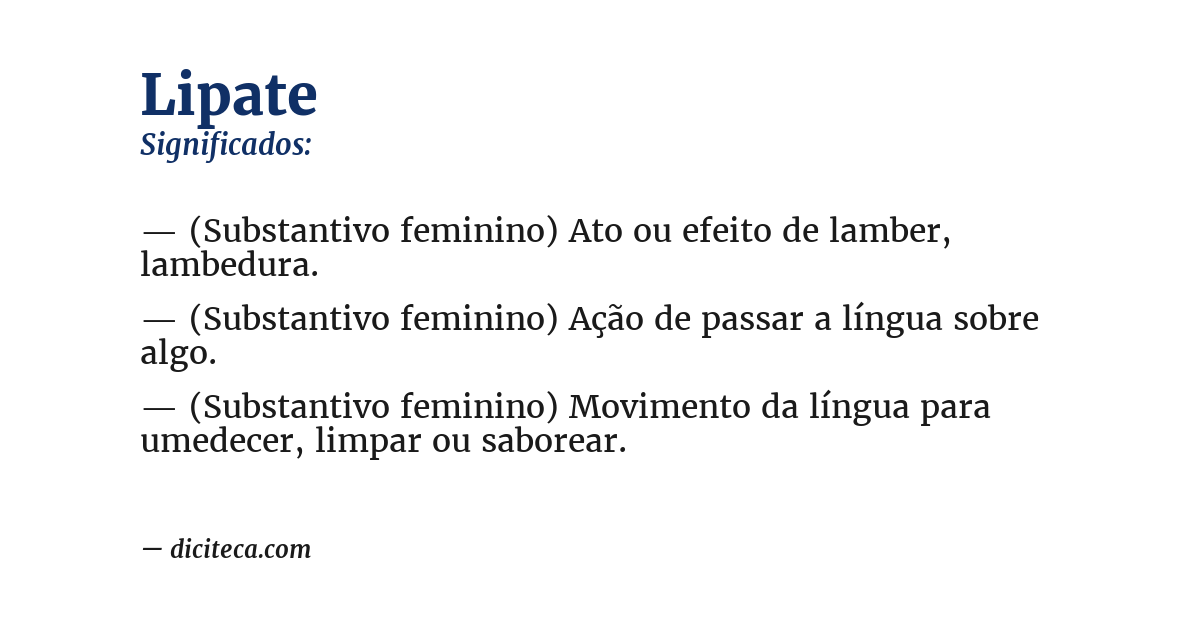 Significado de lipate