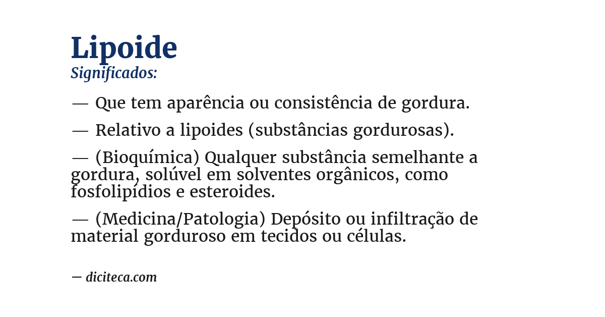 Significado de lipoide