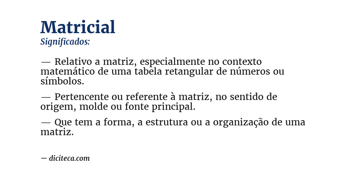 Significado de matricial