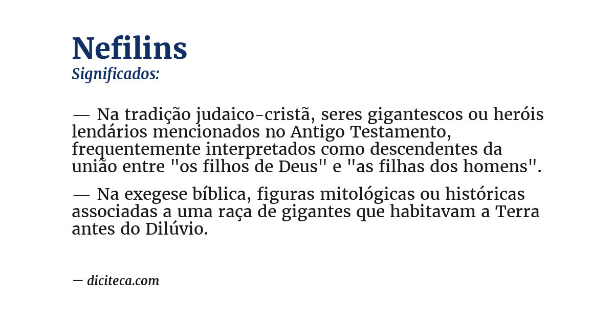 Significado de nefilins